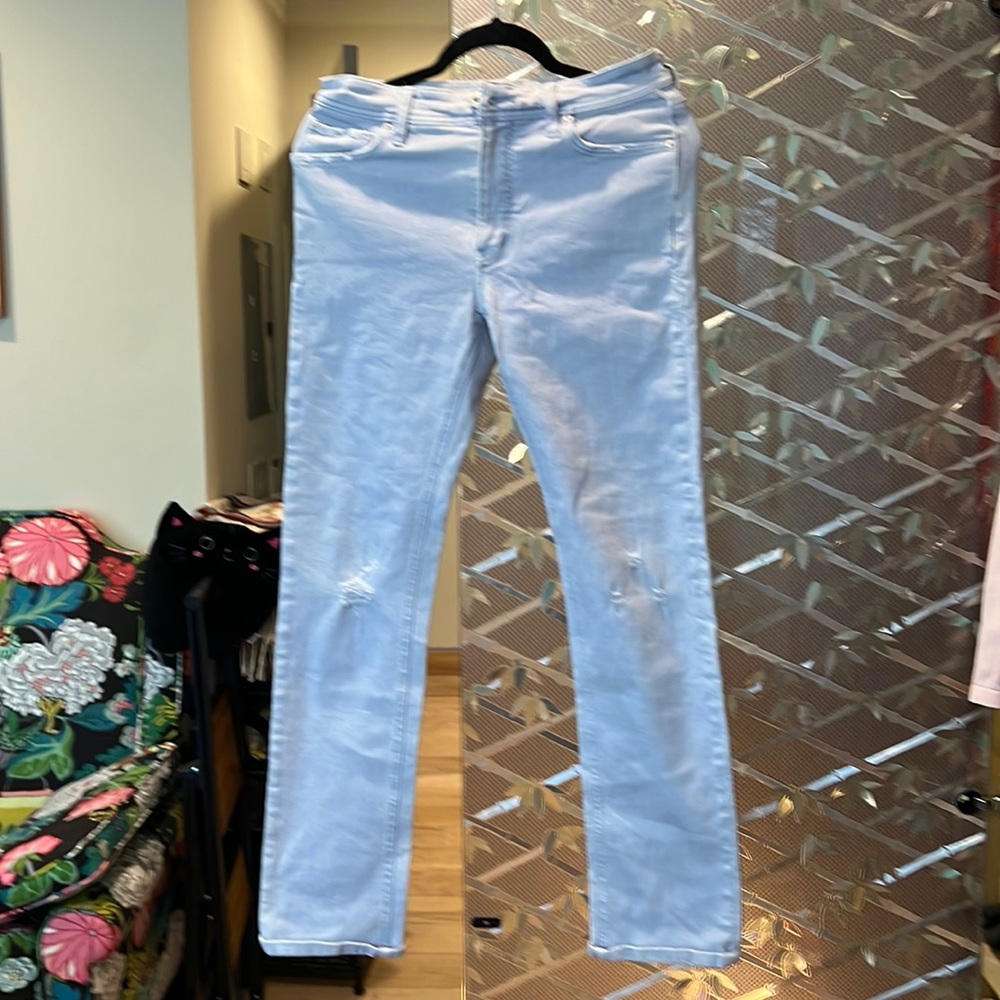 Light blue jeans slim straight 27 from Anthropology